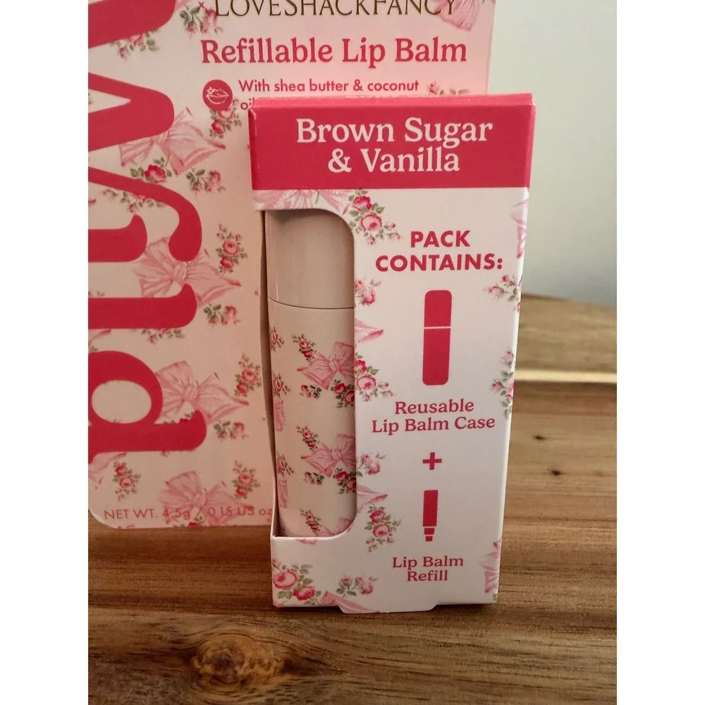 Wild Loveshackfancy X Target Brown Sugar & Vanilla Refillable Lip Balm NEW